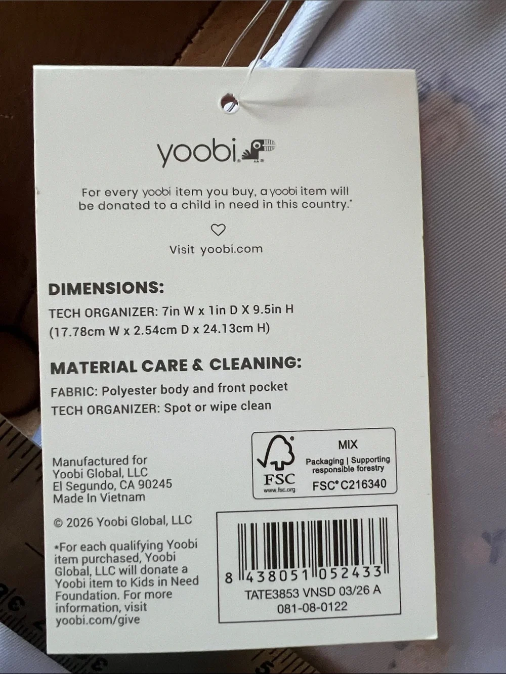 NWT LoveShackFancy by yoobi Yarget Lilac Floral tech storage Sleeve